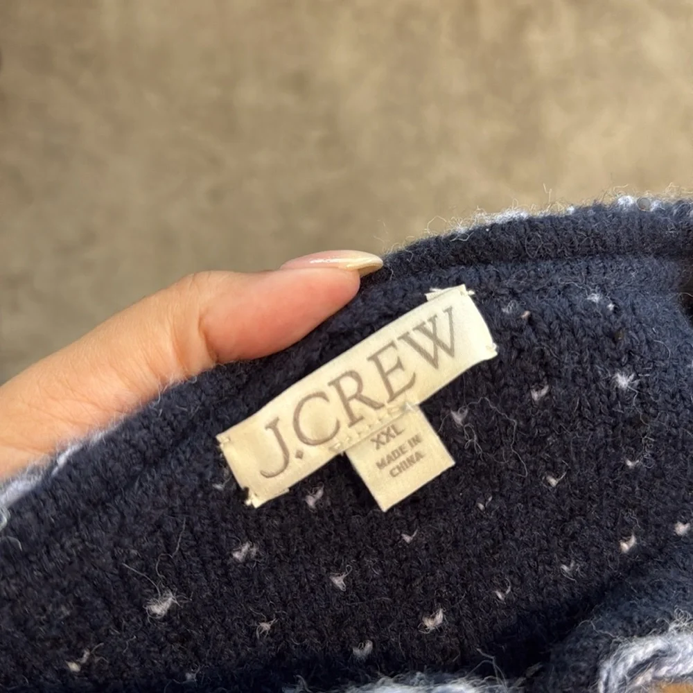 J. Crew Navy and Light Blue with Classic Tweed Lady Jacket - Picture 7 of 8